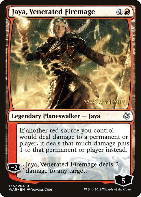 Jaya, Venerated Firemage (War of the Spark Promos #135s)