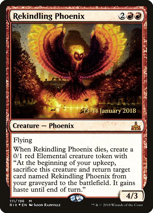 Rekindling Phoenix (Rivals of Ixalan Promos #111s)