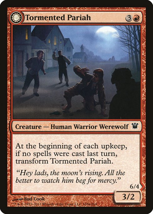 Tormented Pariah // Rampaging Werewolf (Innistrad #165)