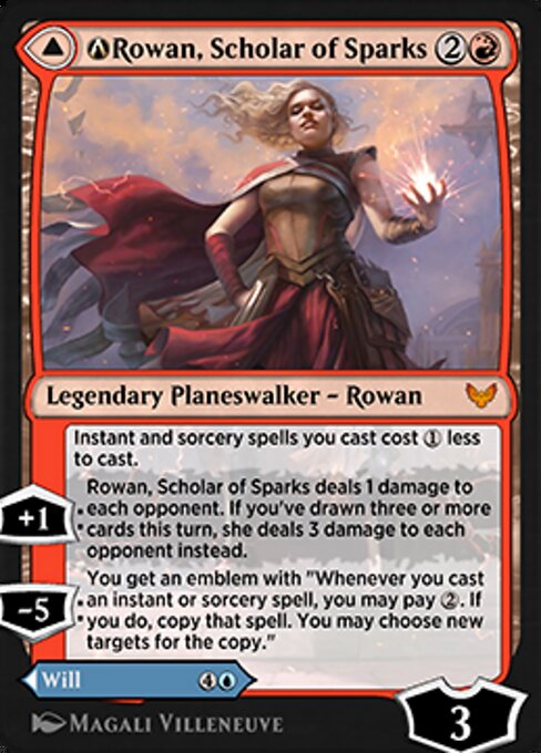 A-Rowan, Scholar of Sparks // A-Will, Scholar of Frost (Strixhaven: School of Mages #A-156)