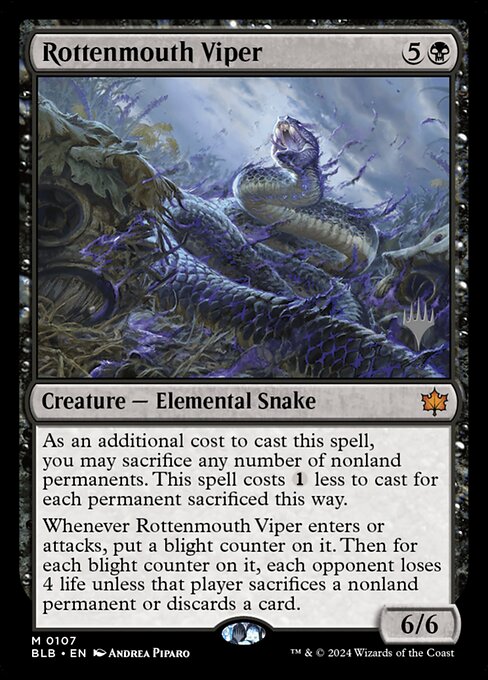 Rottenmouth Viper (Bloomburrow Promos #107p)