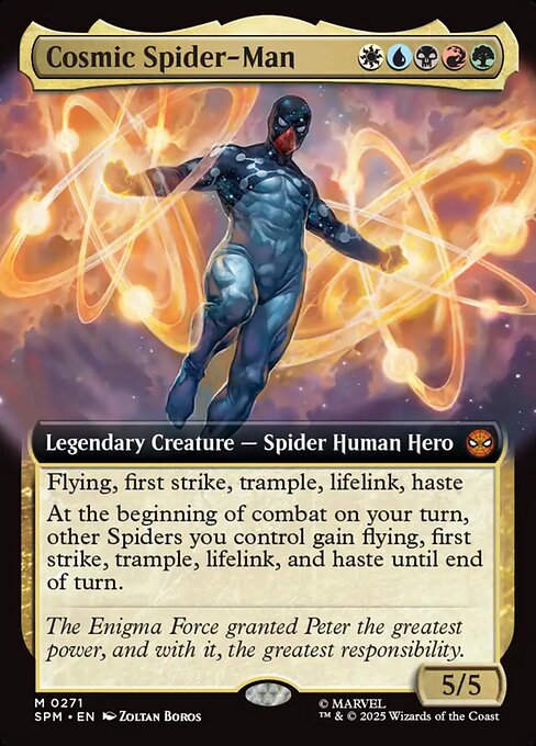 Cosmic Spider-Man magic the gathering card art