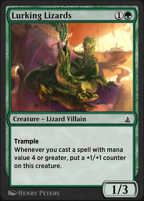 Lurking Lizards magic the gathering card art