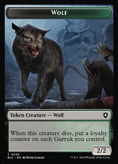 Wolf (Bloomburrow Commander Tokens #35)
