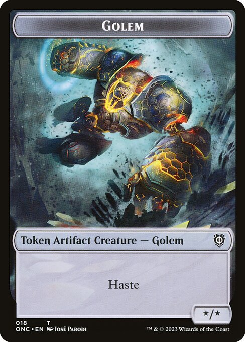 Golem (Phyrexia: All Will Be One Commander Tokens #18)