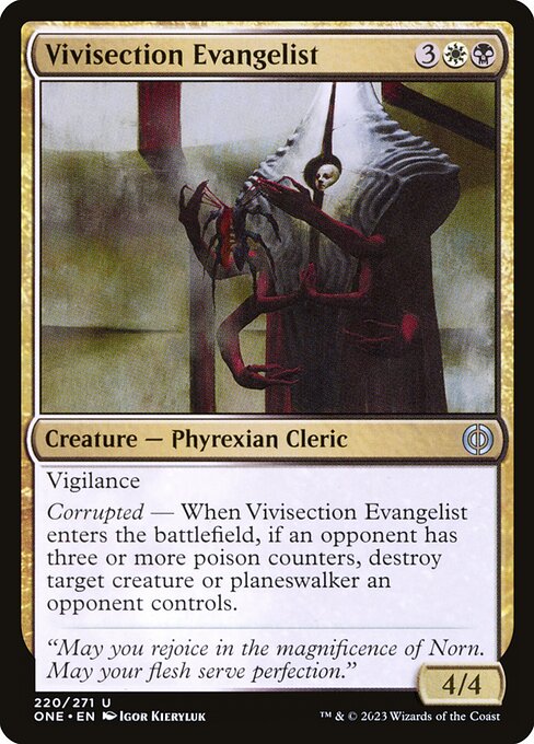 Vivisection Evangelist (Phyrexia: All Will Be One #220)