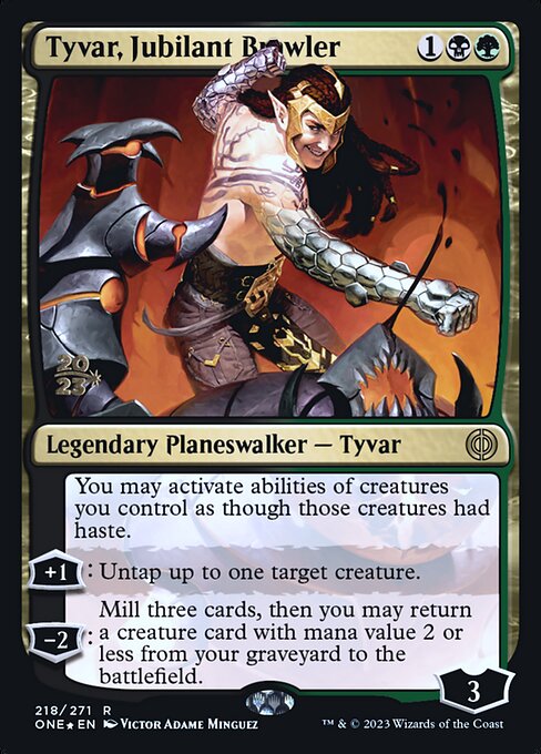 Tyvar, Jubilant Brawler (Phyrexia: All Will Be One Promos #218s)
