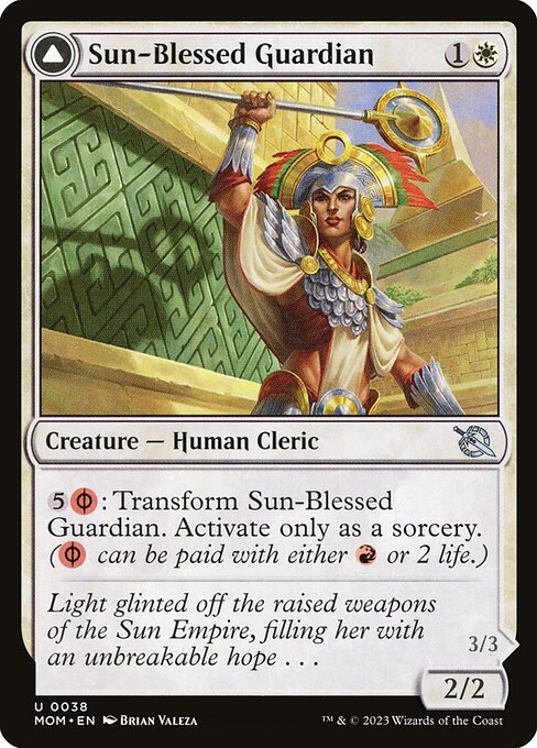 Sun-Blessed Guardian // Furnace-Blessed Conqueror (MOM)