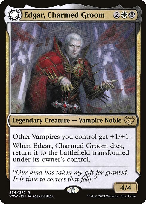 Edgar, Charmed Groom // Edgar Markov's Coffin (Innistrad: Crimson Vow #236)