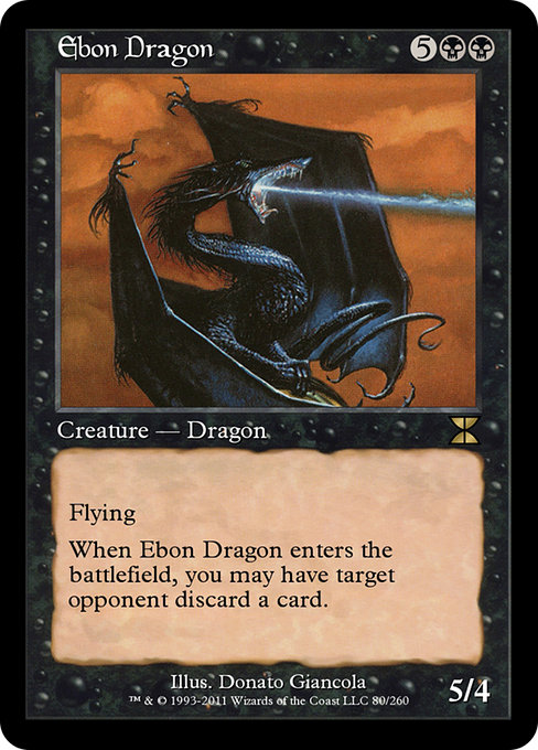 MTG PSA10 漆黒のドラゴン/Ebon Dragon FOIL 英語版-