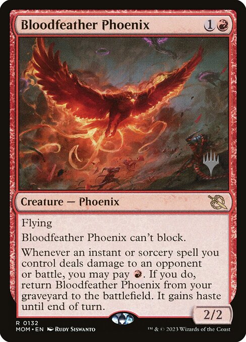 Bloodfeather Phoenix (March of the Machine Promos #132p)