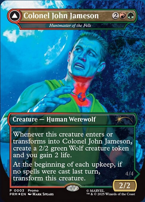 Huntmaster of the Fells // Ravager of the Fells, carta Magic di tipo Creature — Human Werewolf // Creature — Werewolf illustrata da Mark Spears