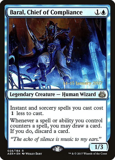 Baral, Chief of Compliance (Aether Revolt Promos #28s)