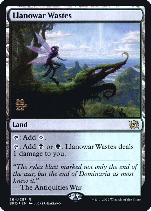Llanowar Wastes (The Brothers' War Promos #264s)