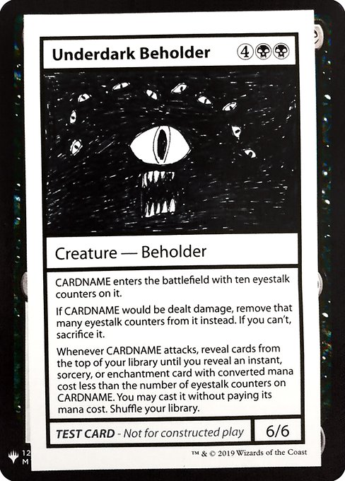 Underdark Beholder (Mystery Booster Playtest Cards 2019 #49)