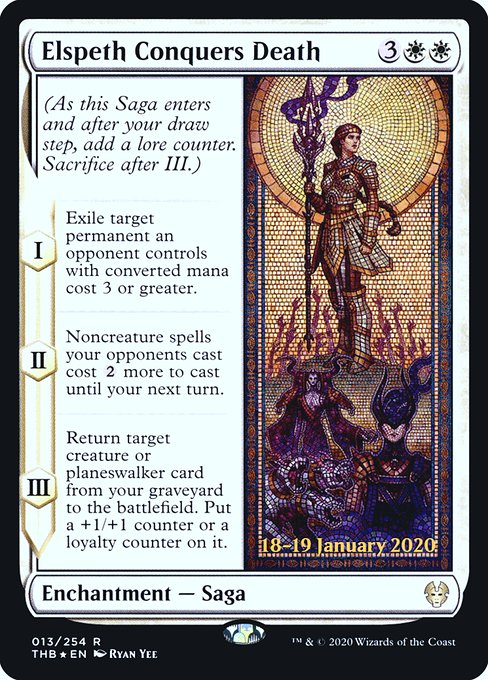 Elspeth Conquers Death (Theros Beyond Death Promos #13s)