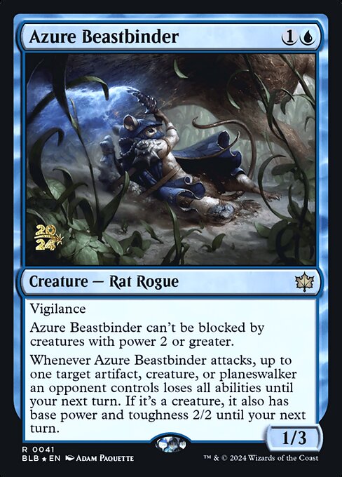 Azure Beastbinder (Bloomburrow Promos #41s)