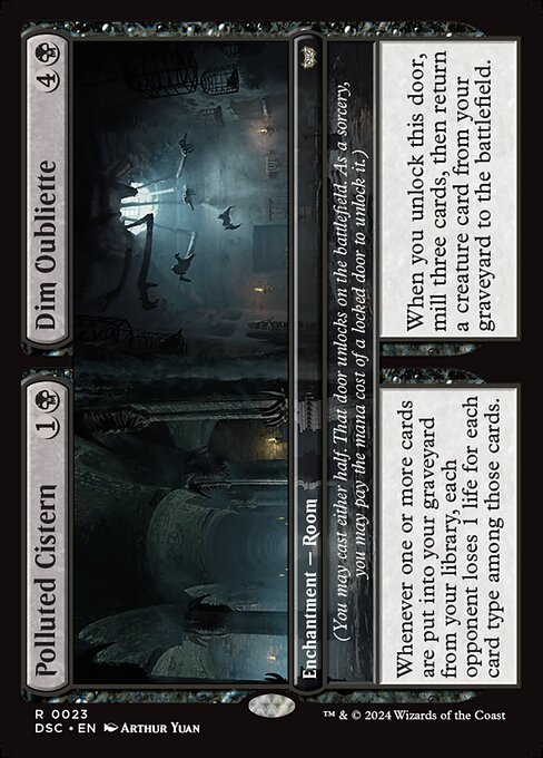 Polluted Cistern // Dim Oubliette (Duskmourn: House of Horror Commander #23)