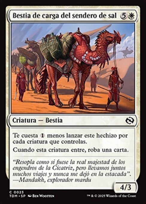 Bestia de carga del sendero de sal