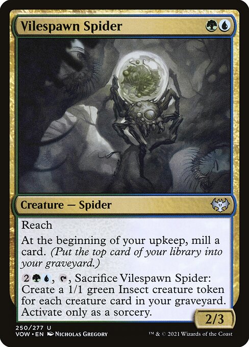 Vilespawn Spider (Innistrad: Crimson Vow #250)