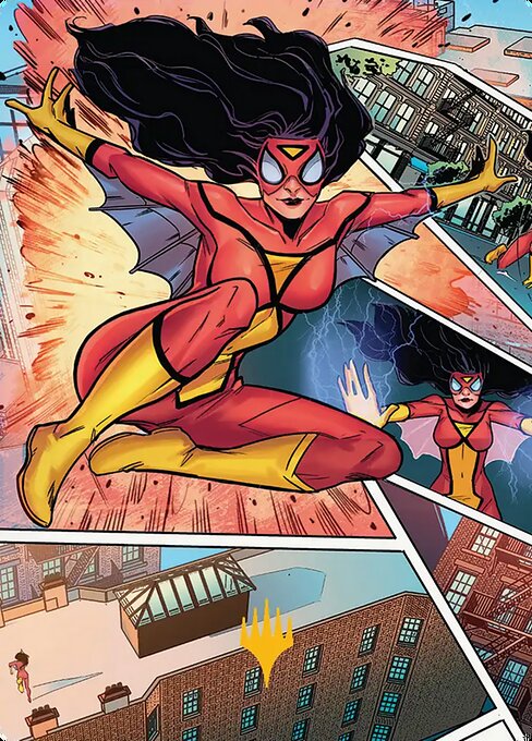 Spider-Woman, Stunning Savior // Spider-Woman, Stunning Savior magic the gathering card art