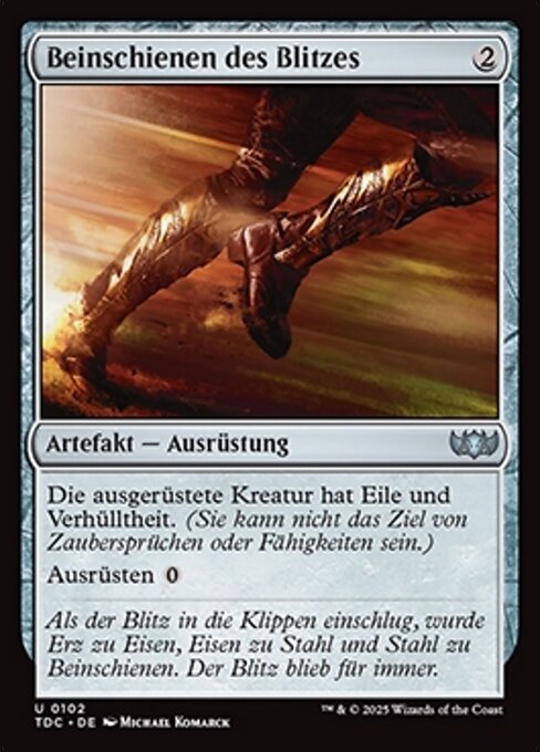 Beinschienen des Blitzes