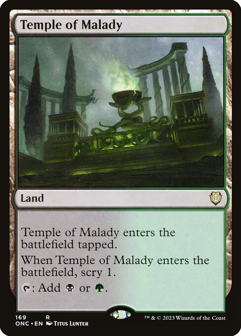 Temple of Malady (Phyrexia: All Will Be One Commander #169)