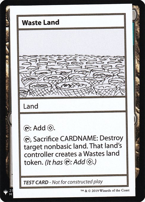 Waste Land (Mystery Booster Playtest Cards 2019 #121)