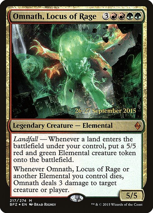 Omnath, Locus of Rage (Battle for Zendikar Promos #217s)