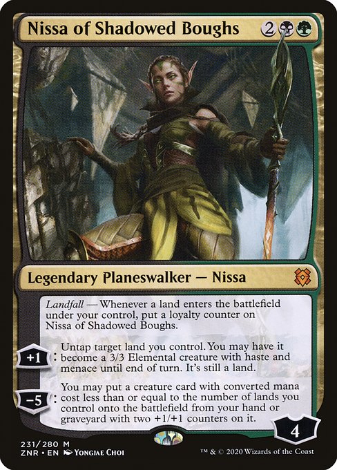 Nissa of Shadowed Boughs (znr) 231 Nissa of Shadowed Boughs (znr) 231
