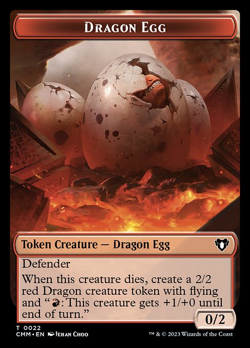 Dragon Egg (Commander Masters Tokens #22)