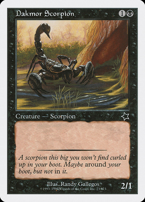 Scorpion du Marennois|Dakmor Scorpion