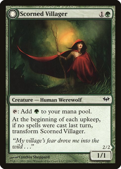 Scorned Villager // Moonscarred Werewolf (Dark Ascension #125)