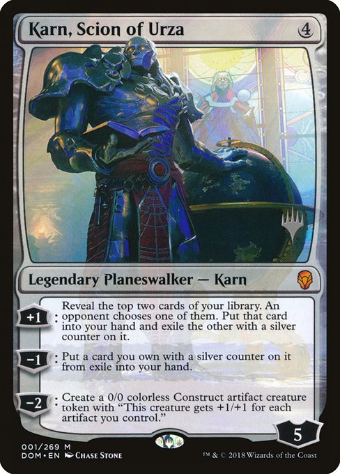 Karn, Scion of Urza (Dominaria Promos #1p)