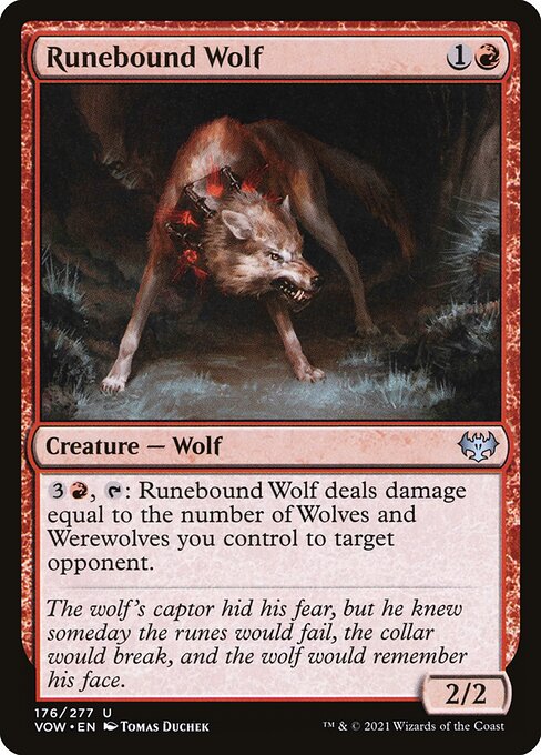 Runebound Wolf (Innistrad: Crimson Vow #176)