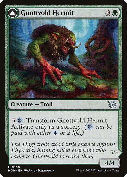 Ermite de Gnottvold // Carcasse de la milice de chrome|Gnottvold Hermit // Chrome Host Hulk