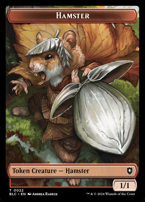 Hamster (Bloomburrow Commander Tokens #22)