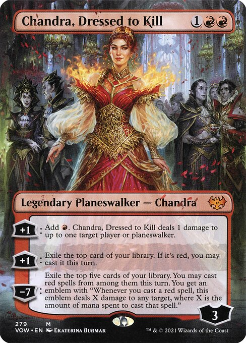 Chandra, Dressed to Kill – Borderless (Innistrad: Crimson Vow)