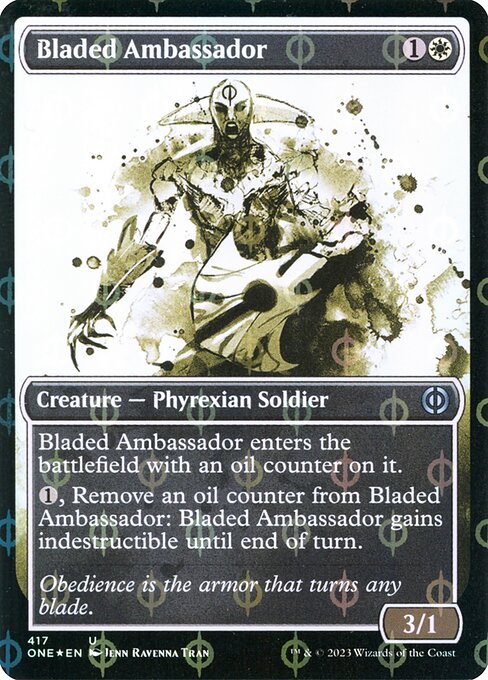 Bladed Ambassador – Showcase Step and Compleat Foil (Foil Phyrexia: All Will Be One)