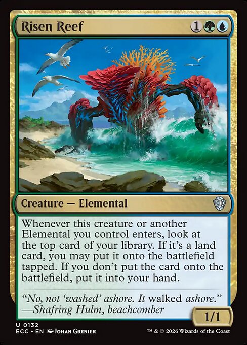 Risen Reef magic the gathering card art