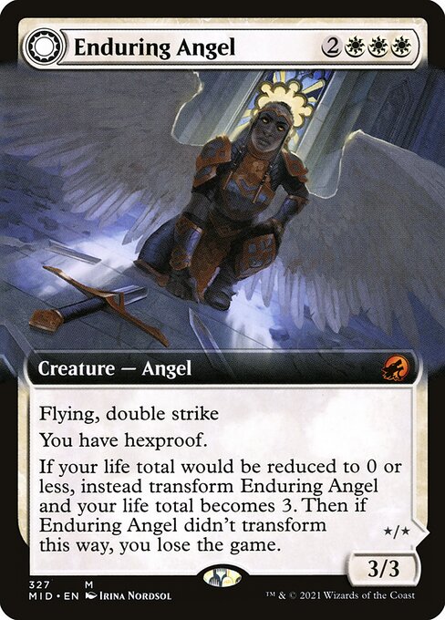 Enduring Angel // Angelic Enforcer (Innistrad: Midnight Hunt #327)