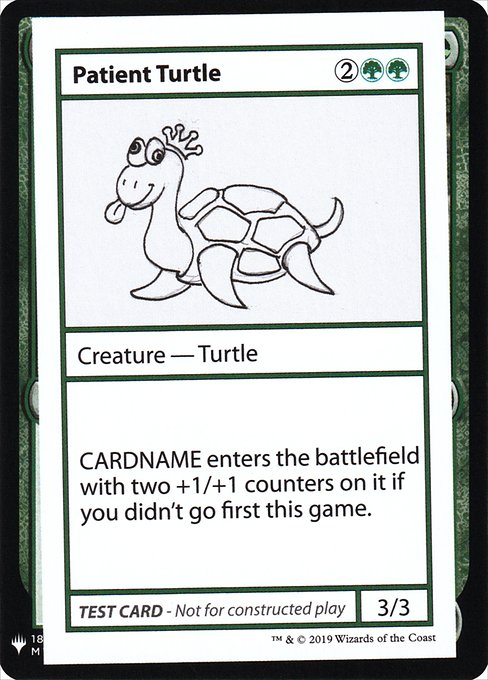 Patient Turtle (Mystery Booster Playtest Cards 2019 #82)