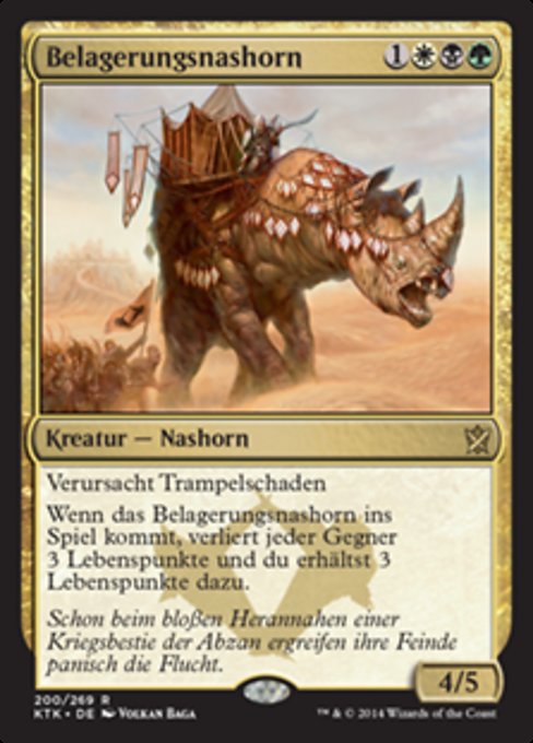 Siege Rhino (Khans of Tarkir #200)