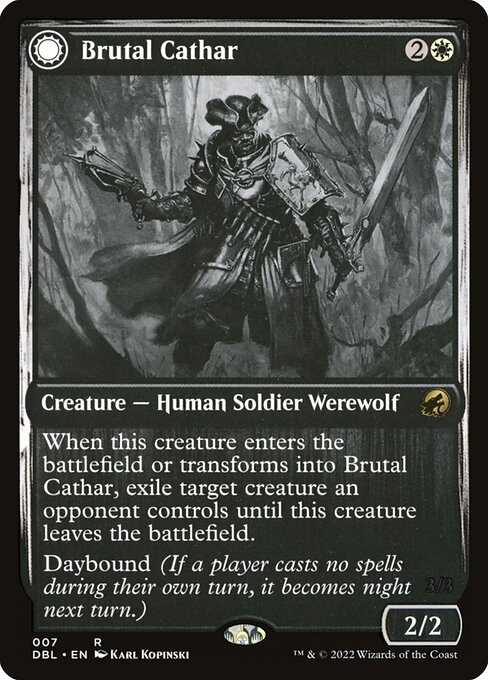 Brutal Cathar // Moonrage Brute (Innistrad: Double Feature #7)