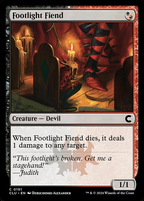 Footlight Fiend (clu) 191