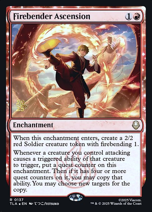 Firebender Ascension magic the gathering card art