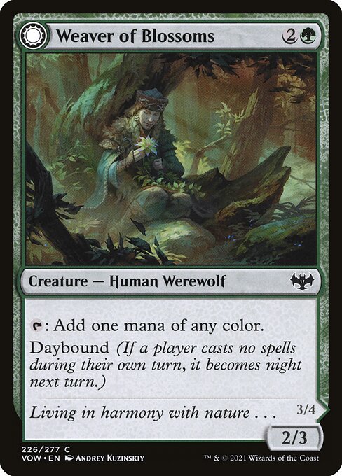 Weaver of Blossoms // Blossom-Clad Werewolf card image