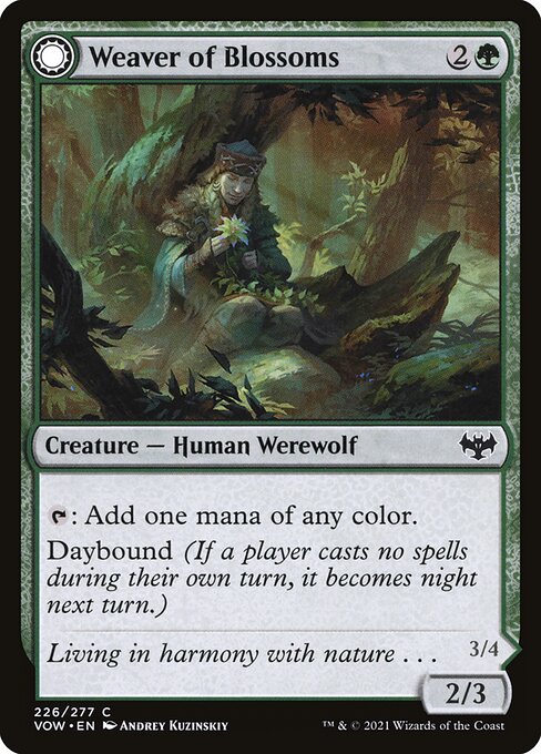 Weaver of Blossoms // Blossom-Clad Werewolf (Innistrad: Crimson Vow #226)