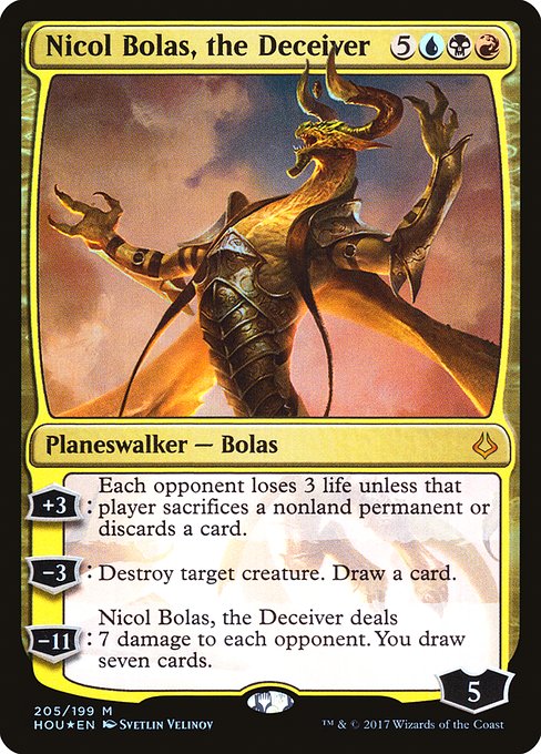 Nicol Bolas, the Deceiver (Hour of Devastation #205)