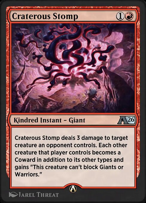 Craterous Stomp magic the gathering card art